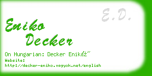 eniko decker business card